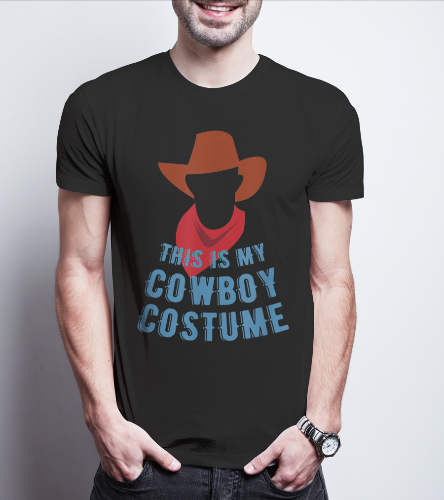 This Is My Cowboy Costume Funny Cowboy Hat Kids Western T-Shirt