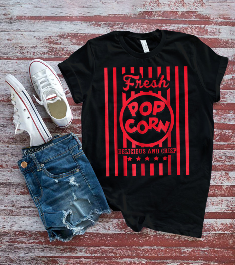 Fresh Popcorn Delicious And Crisp Costume Group Matching Famil T-Shirt