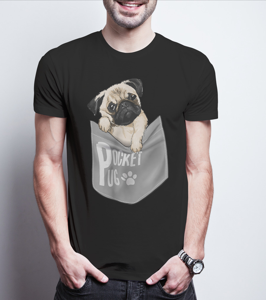 Pocket Pug Funny Cute Dog Pug T-Shirt