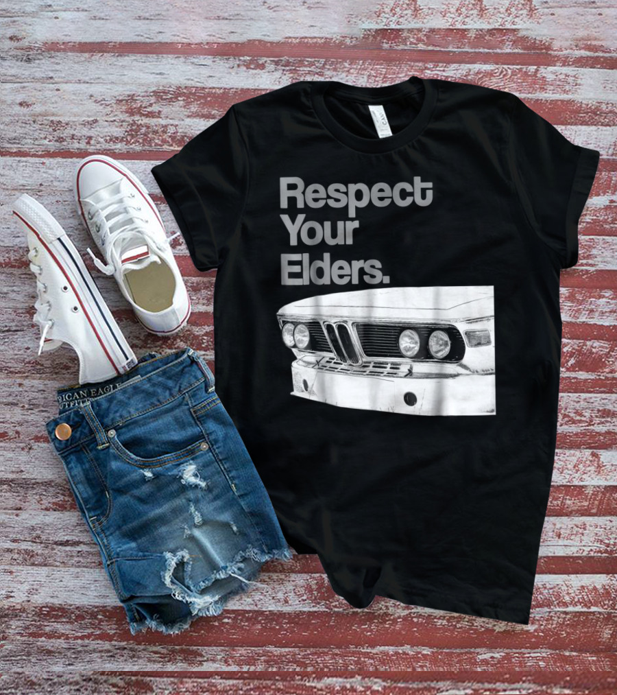 Respect Your Elders Vintage Euro Car Front Grille T-Shirt
