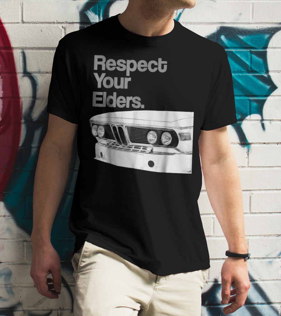 Respect Your Elders Vintage Euro Car Front Grille T-Shirt