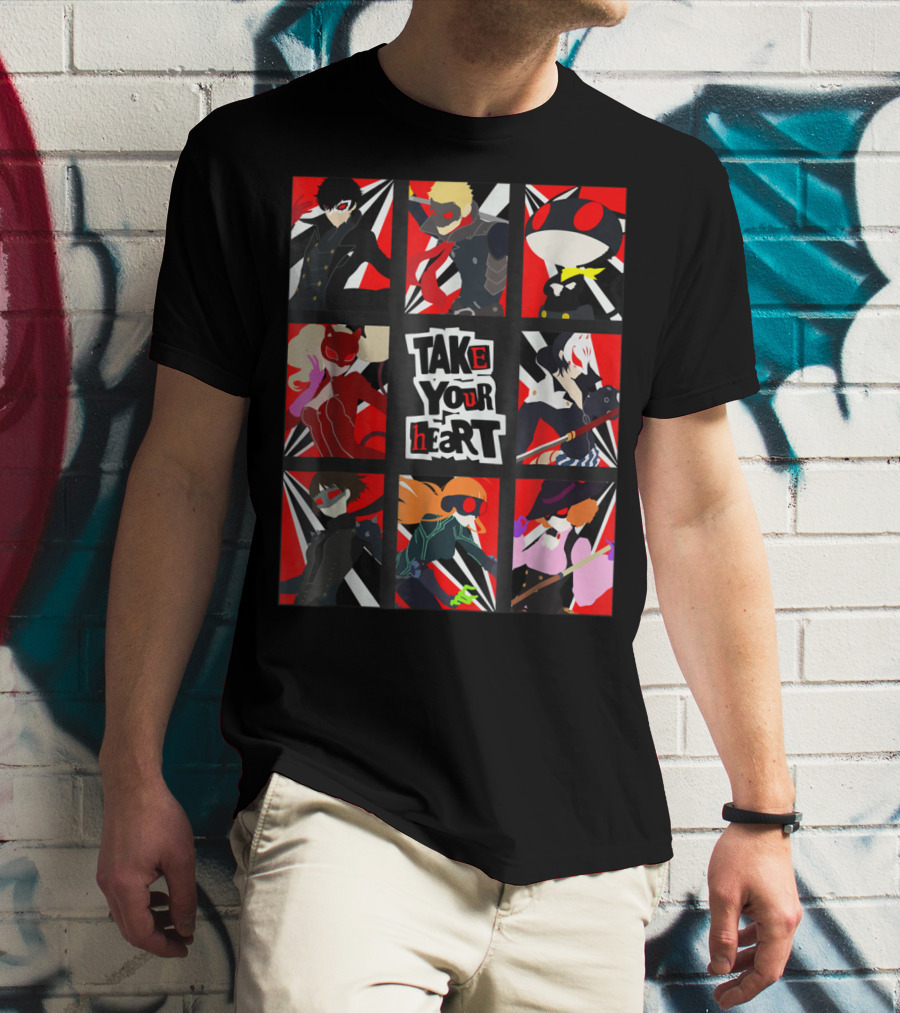 Take Your Heart Persona Characters Collage T-Shirt