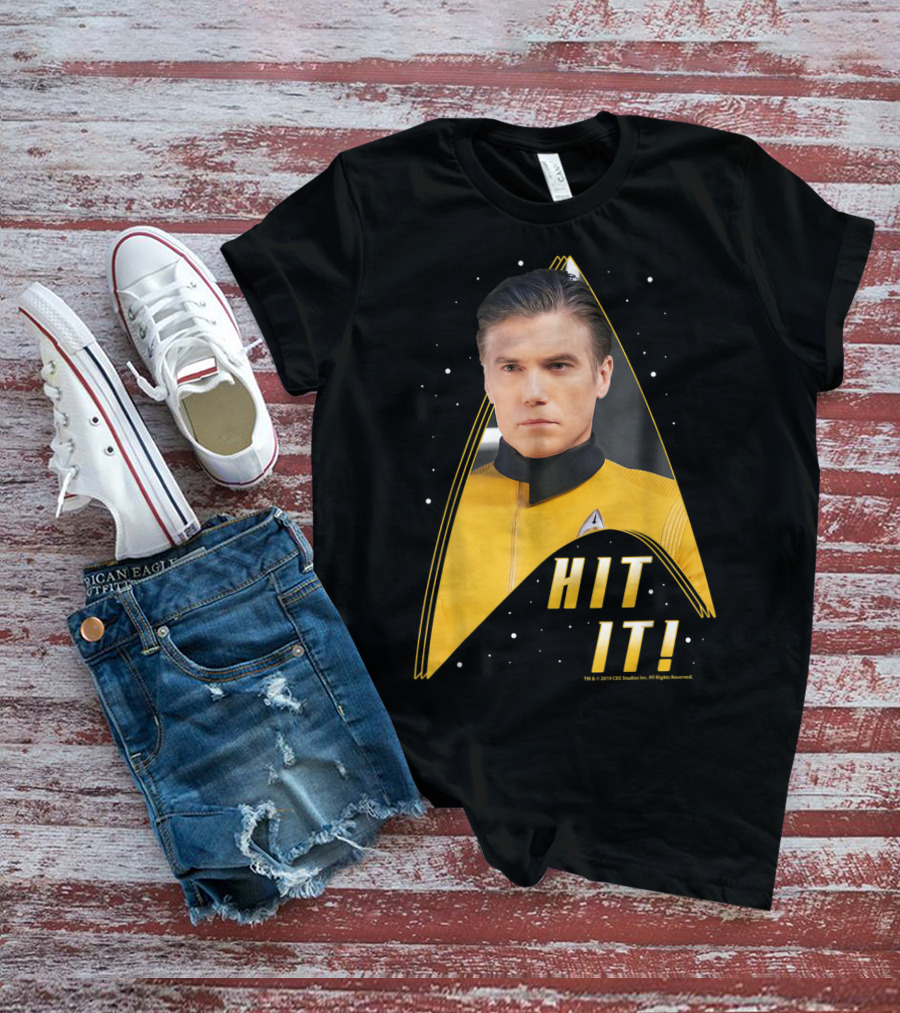 Star Trek Discovery Captain Pike Hit It Starfleet Delta Badge T-Shirt