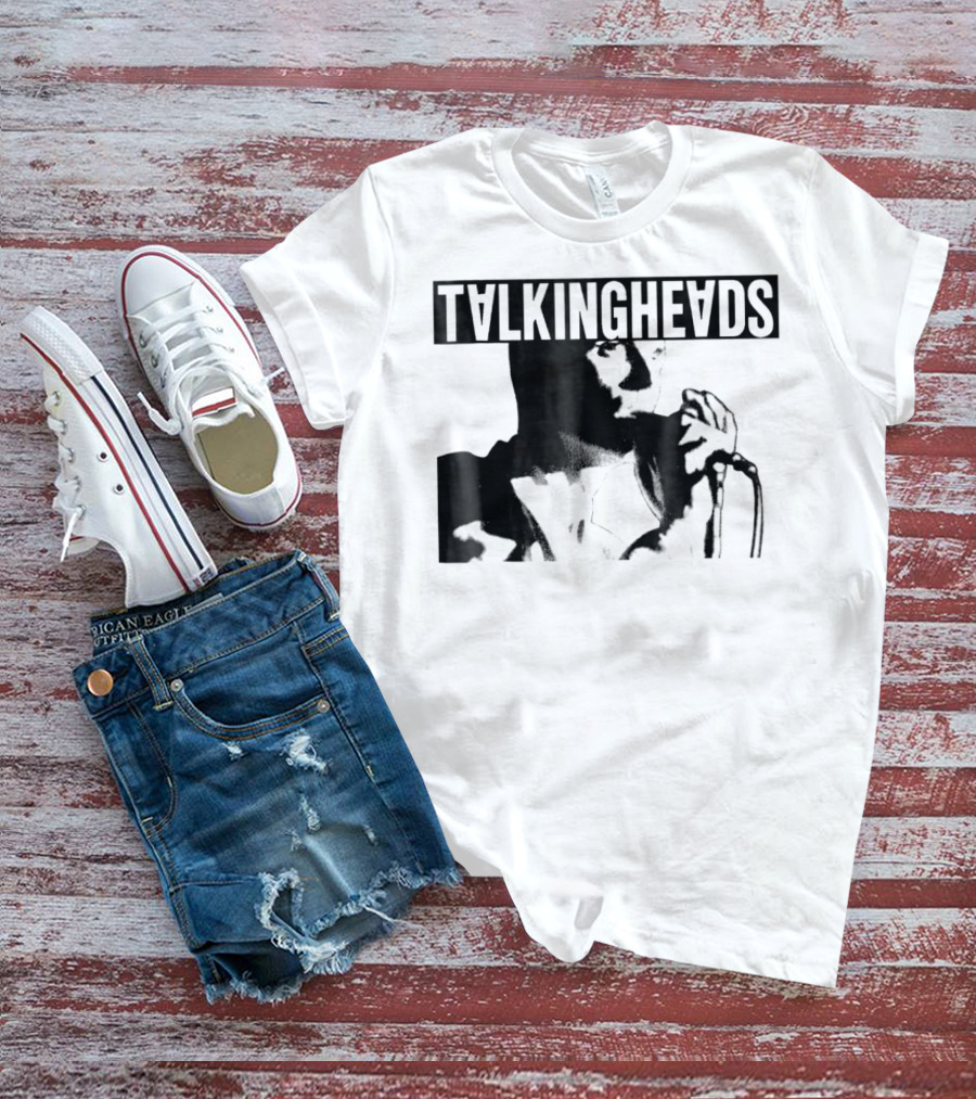 TALKING HEADS Neon Silhouette Microphone Performance T-Shirt