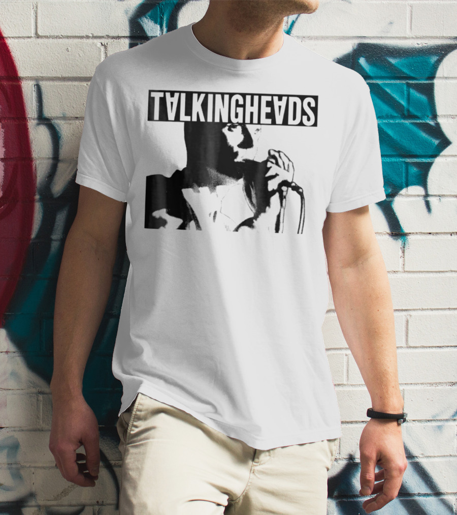 TALKING HEADS Neon Silhouette Microphone Performance T-Shirt