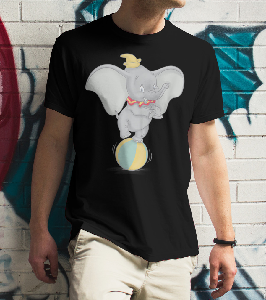 Disney Dumbo Balancing On Ball Watercolor T-Shirt