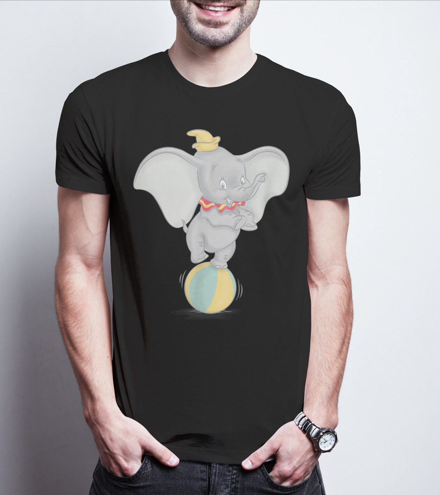 Disney Dumbo Balancing On Ball Watercolor T-Shirt