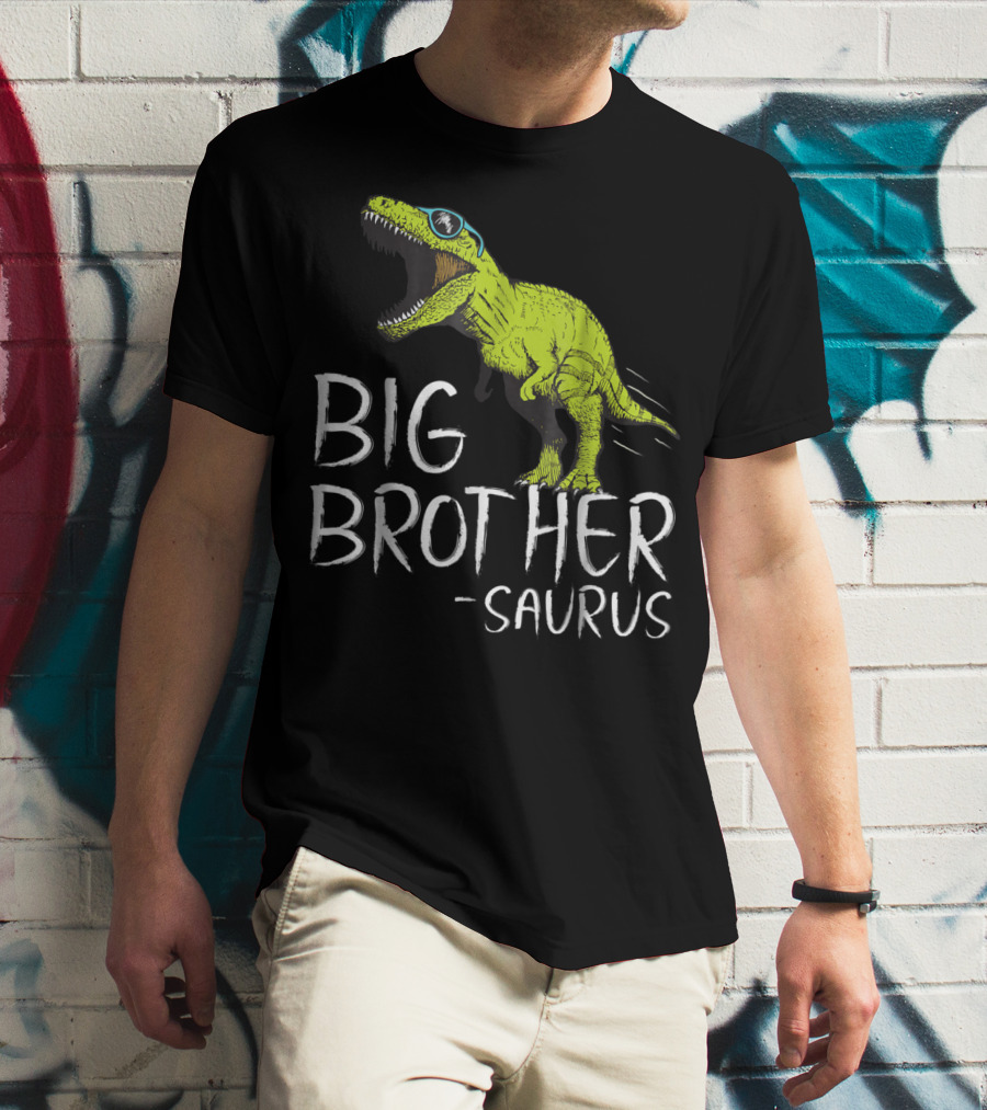 Big Brother Saurus Dinosaur With Sunglasses T-Shirt