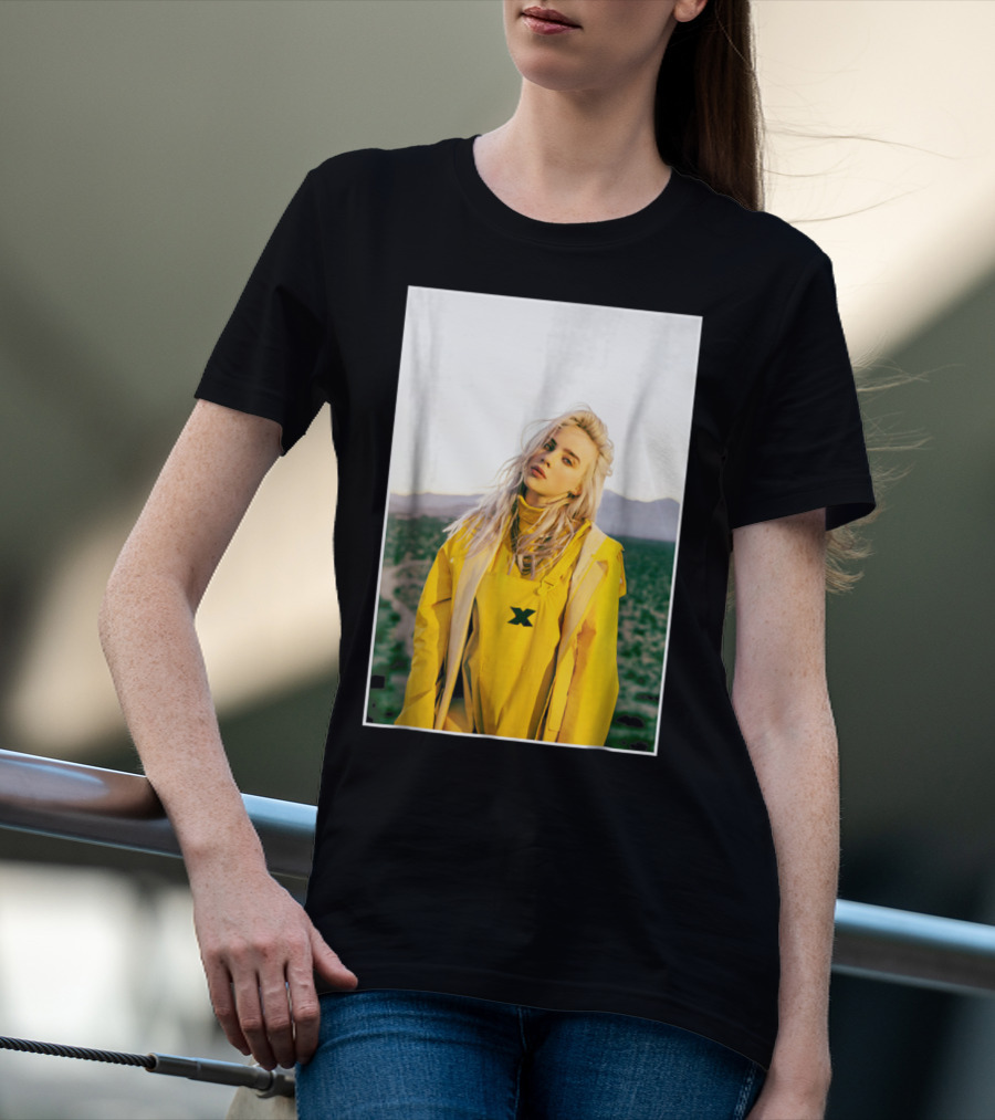 Billie Eilish Yellow Outfit Desert Photo T-Shirt
