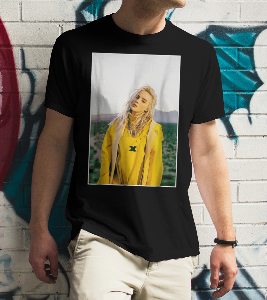 Billie Eilish Yellow Outfit Desert Photo T-Shirt