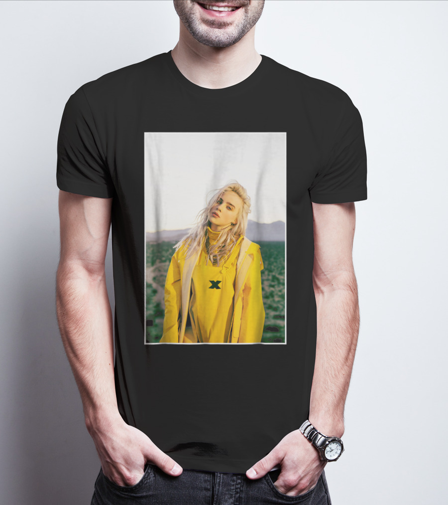 Billie Eilish Yellow Outfit Desert Photo T-Shirt
