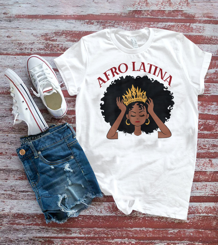 Afro Latina Black Women History Month Crown T-Shirt