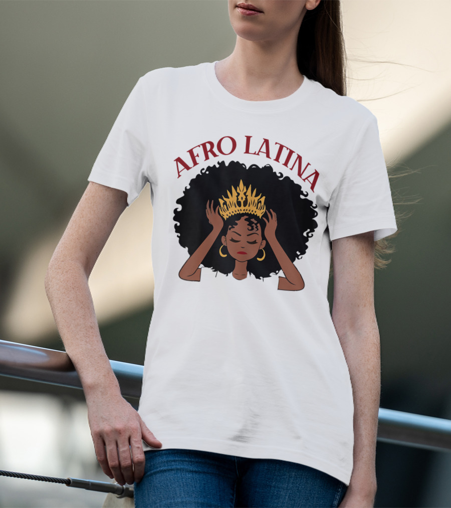 Afro Latina Black Women History Month Crown T-Shirt