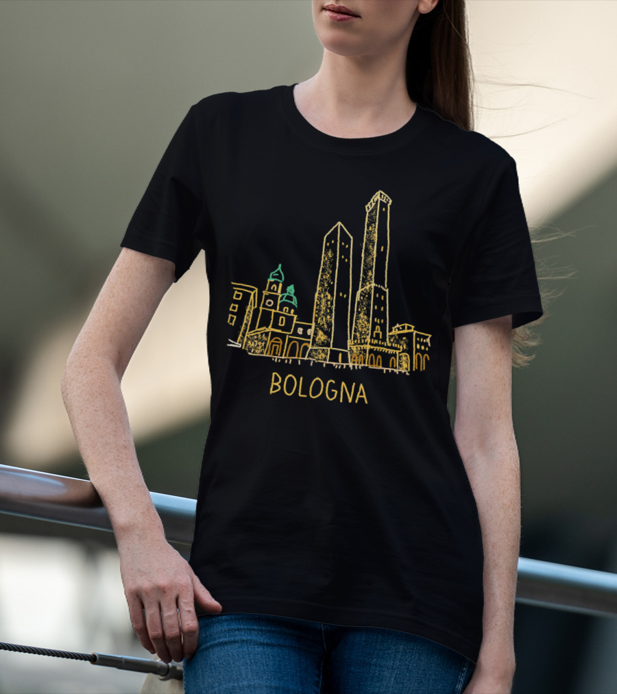 Bologna City Skyline Two Towers T-Shirt