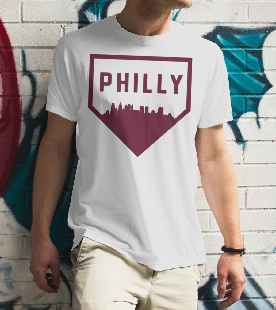 Philly Baseball Home Plate Skyline T-Shirt
