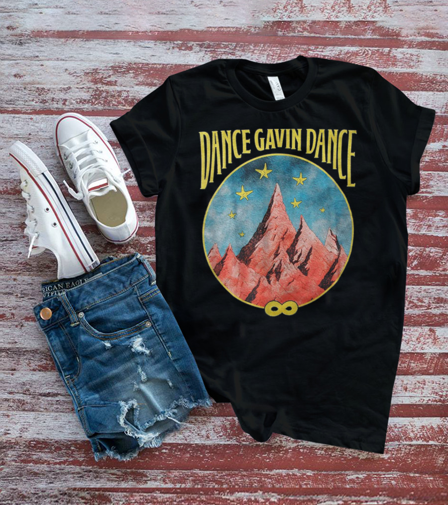 Dance Gavin Dance Infinity Red Mountain And Yellow Stars T-Shirt