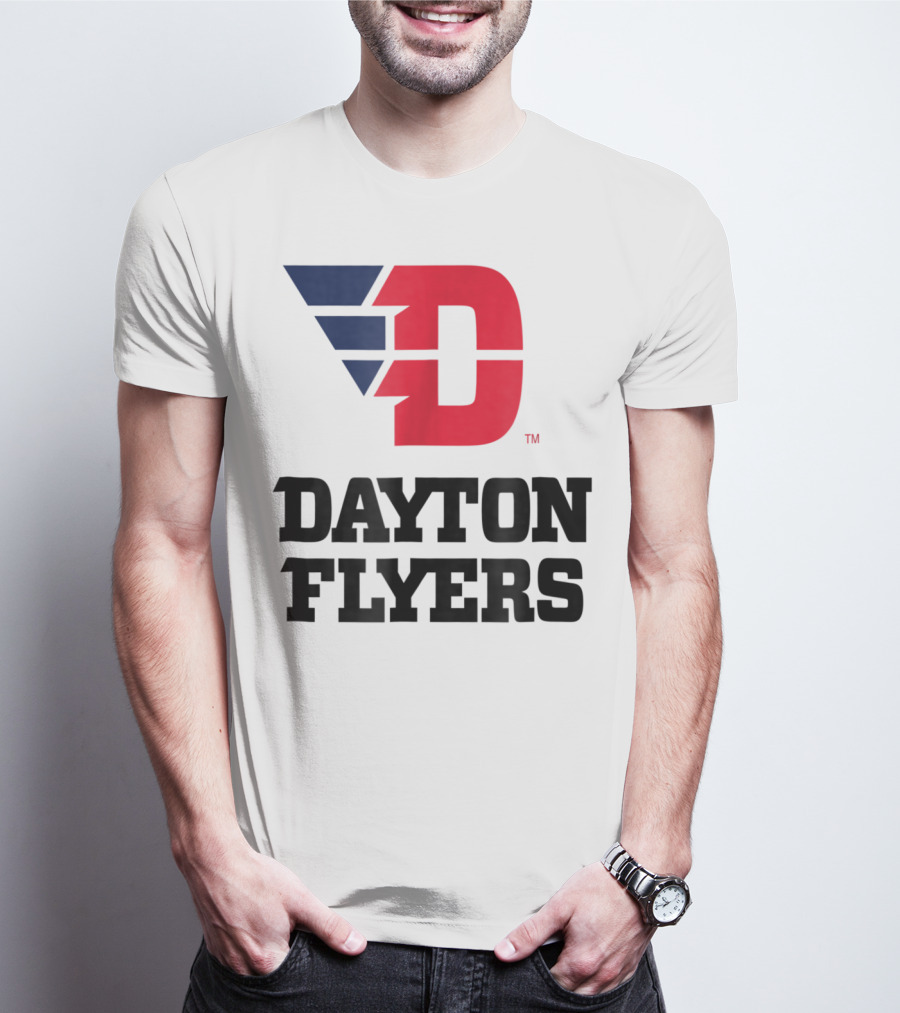 Dayton Flyers Logo University D Red Blue T-Shirt