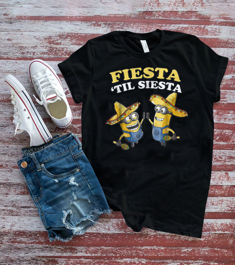 Despicable Me Minions Fiesta 'Til Siesta Sombreros T-Shirt