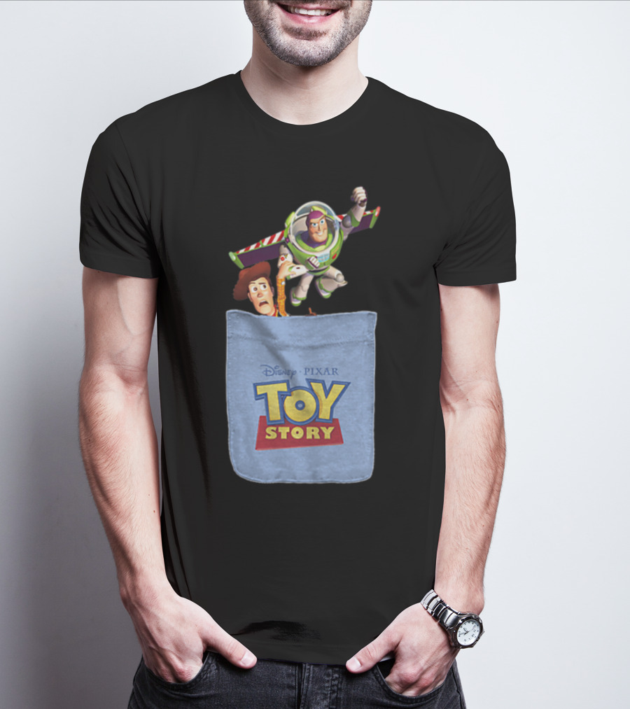 Disney Pixar Toy Story Buzz And Woody Pocket T-Shirt