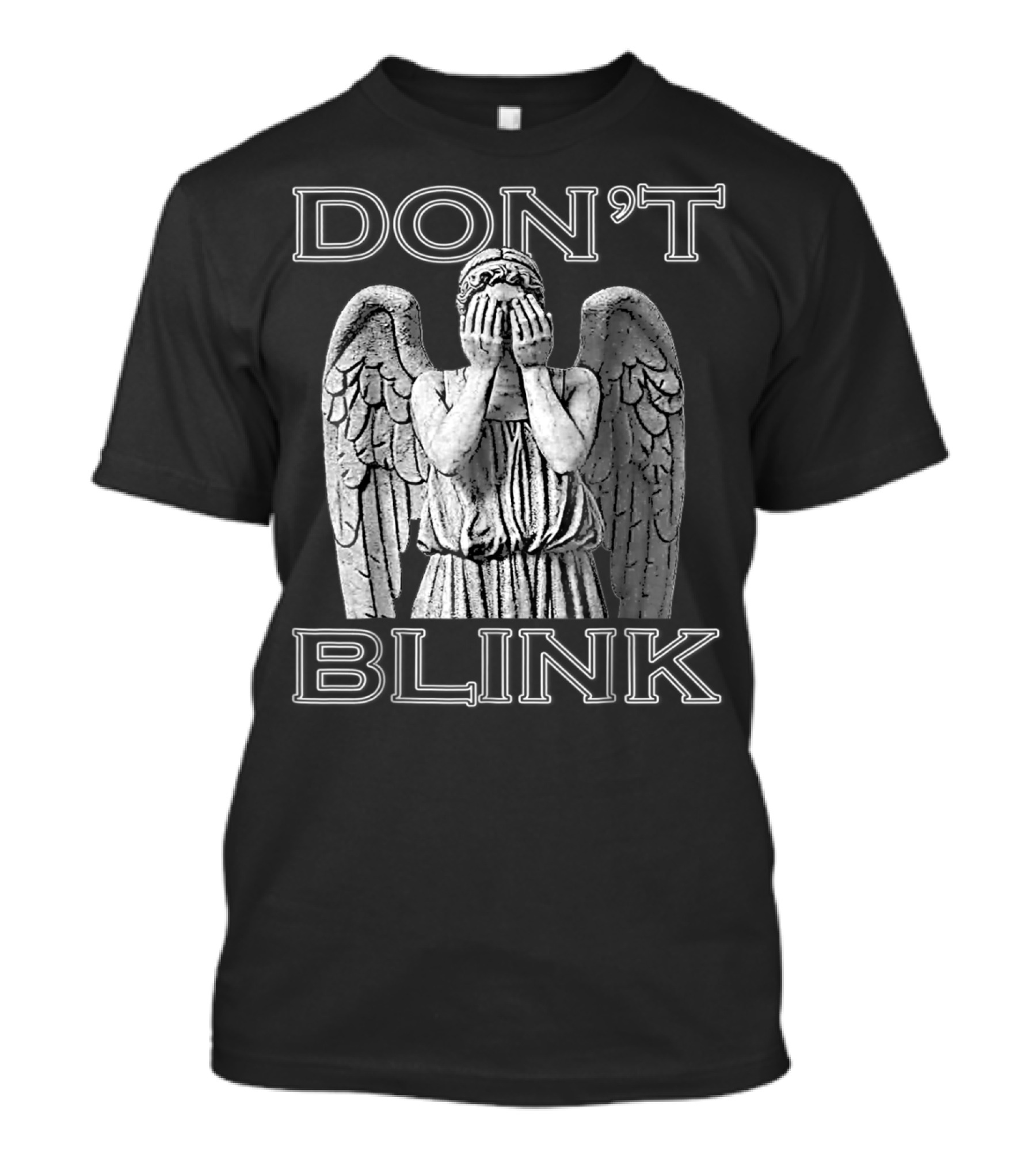 Weeping Angel Don't Blink Doctor Who Statue T-Shirt