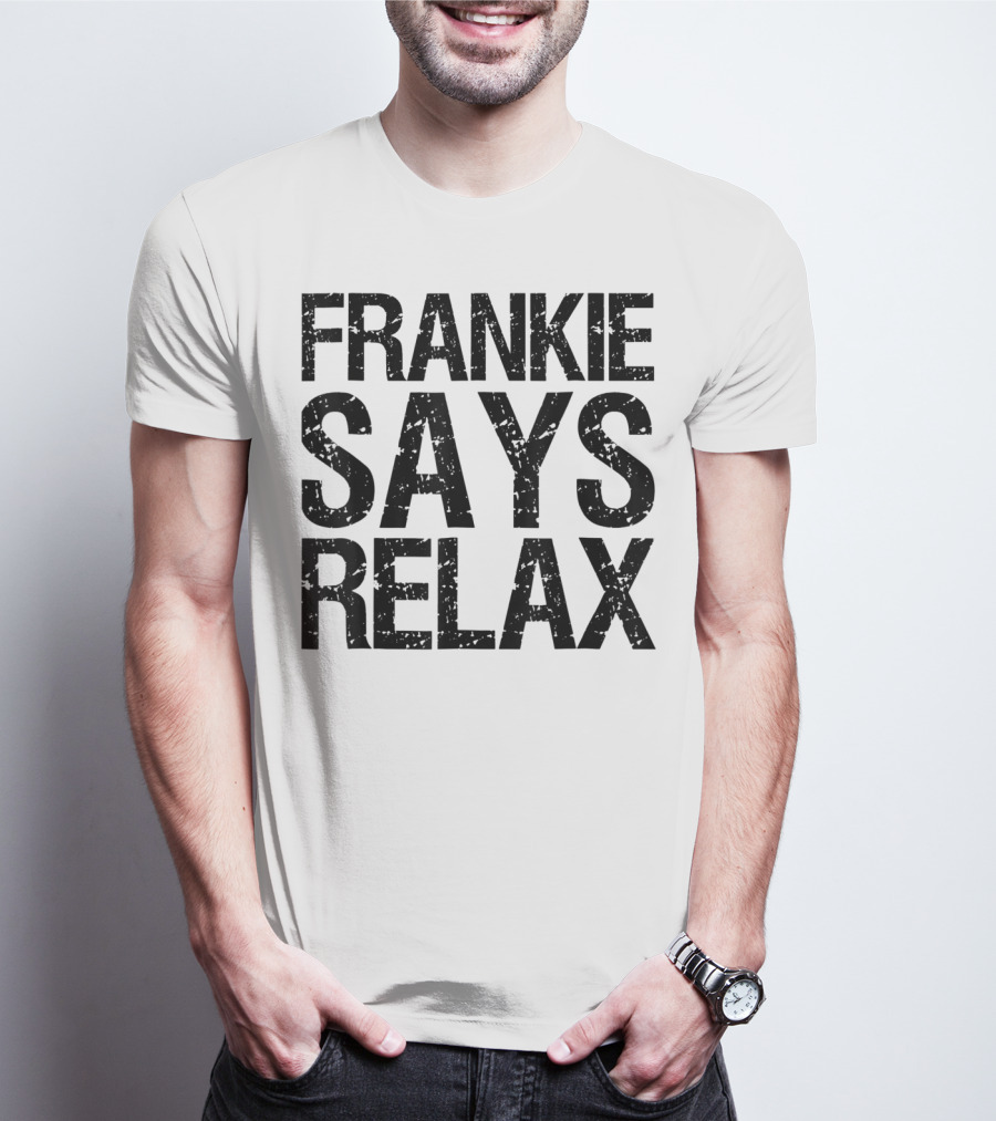Frankie Says Relax Text T-Shirt