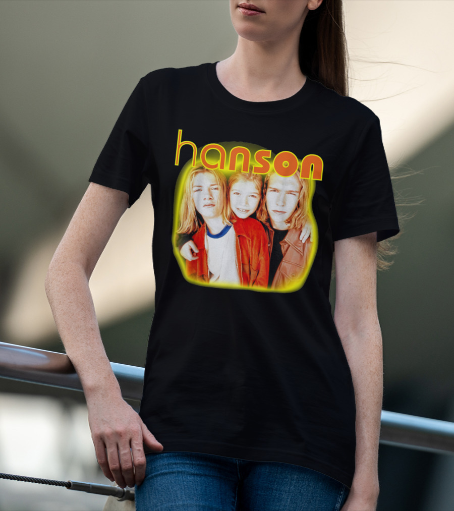 Hanson Band Members Vibrant Yellow Orange Aura T-Shirt