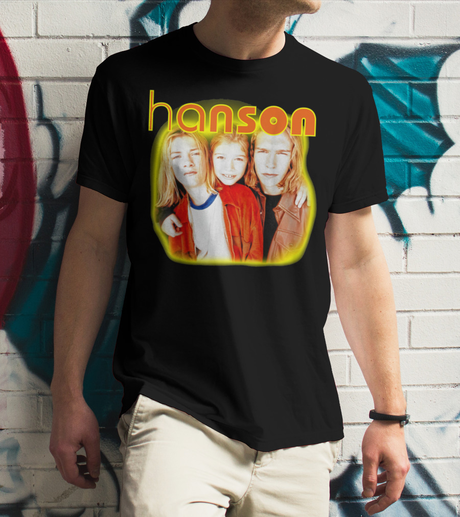 Hanson Band Members Vibrant Yellow Orange Aura T-Shirt