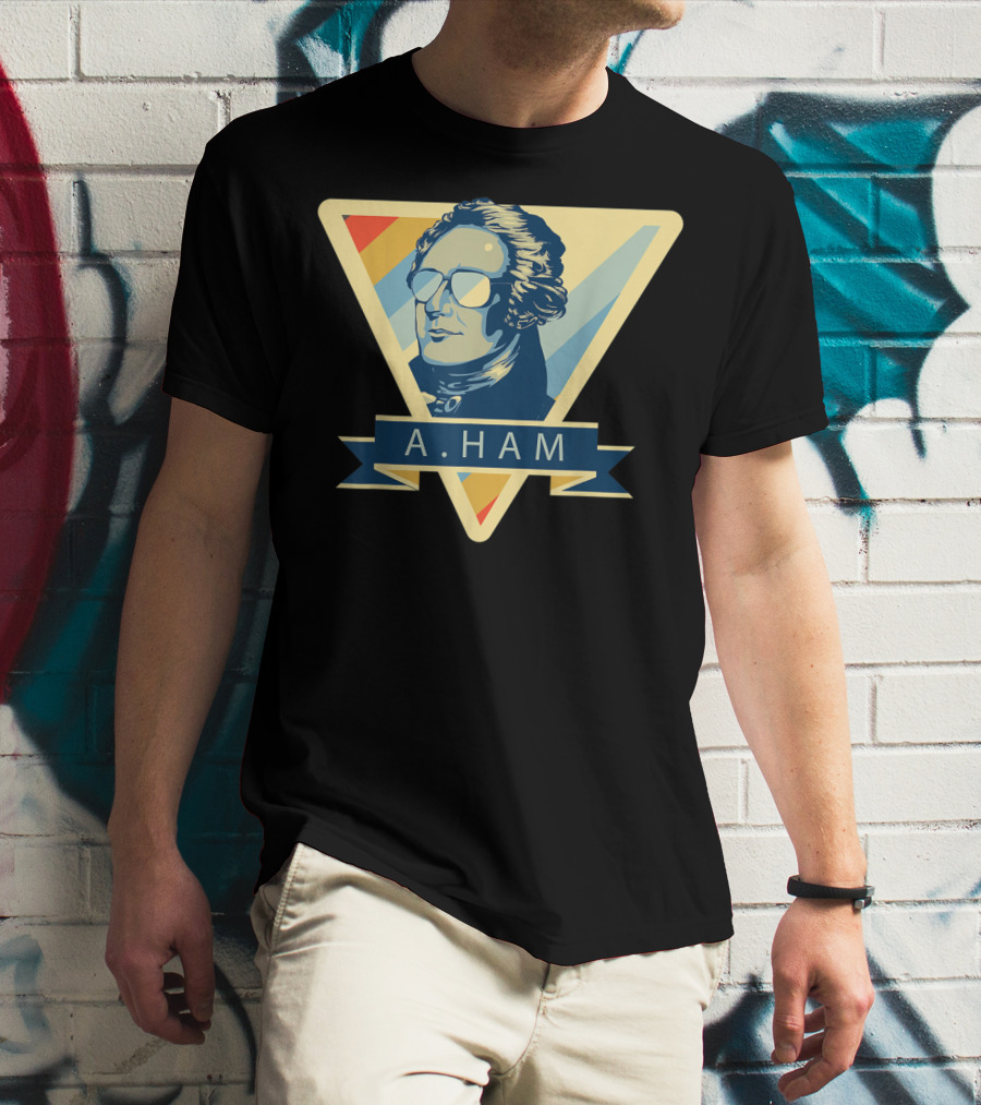 Alexander Hamilton A Ham Triangle Sunglasses Motif T-Shirt