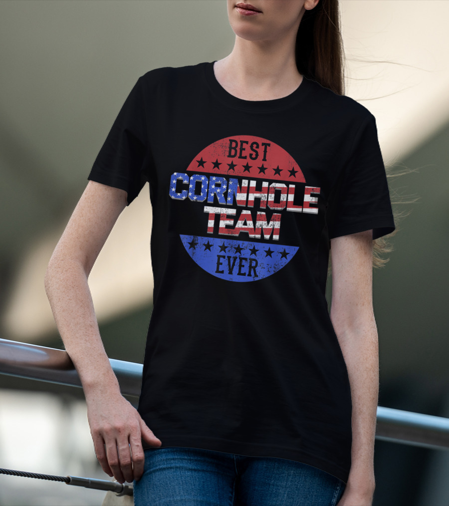 Best Cornhole Team Ever Bean Bag Toss Game T-Shirt
