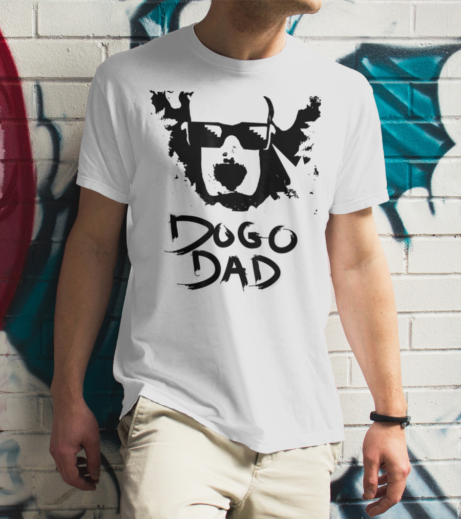 Dogo Dad Dogo Argentino Sunglasses T-Shirt