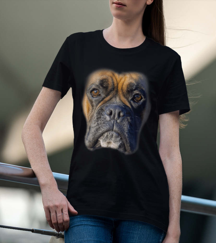 Animal Lover Boxer Face Funny Dog Lovers Tee For Pet Enthusiasts T-Shirt