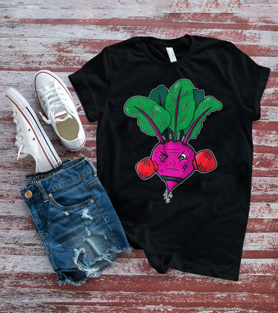 Beet Boxer Vegan Vegetable Empirical Dad Joke Pun T-Shirt