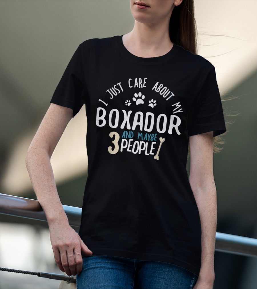 I Just Care About My Boxador And Maybe 3 People T-Shirt