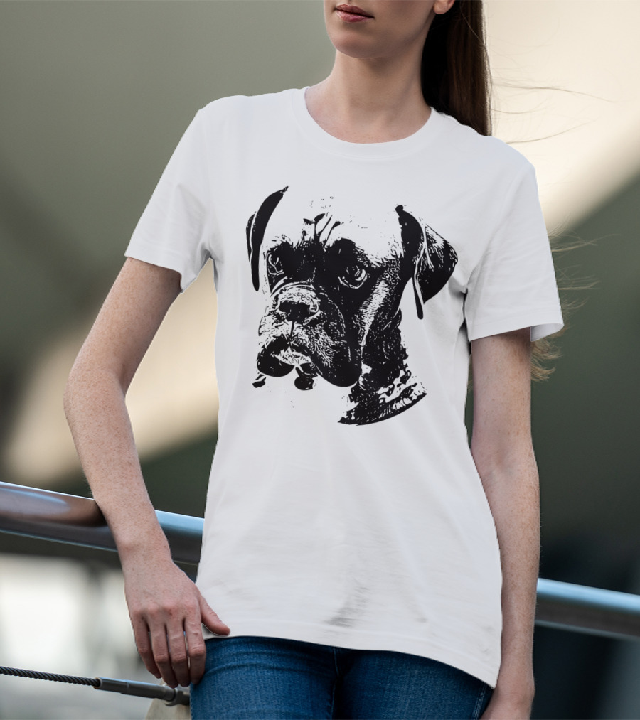 Boxer Dog Face Boxer Mom Or Dad T-Shirt