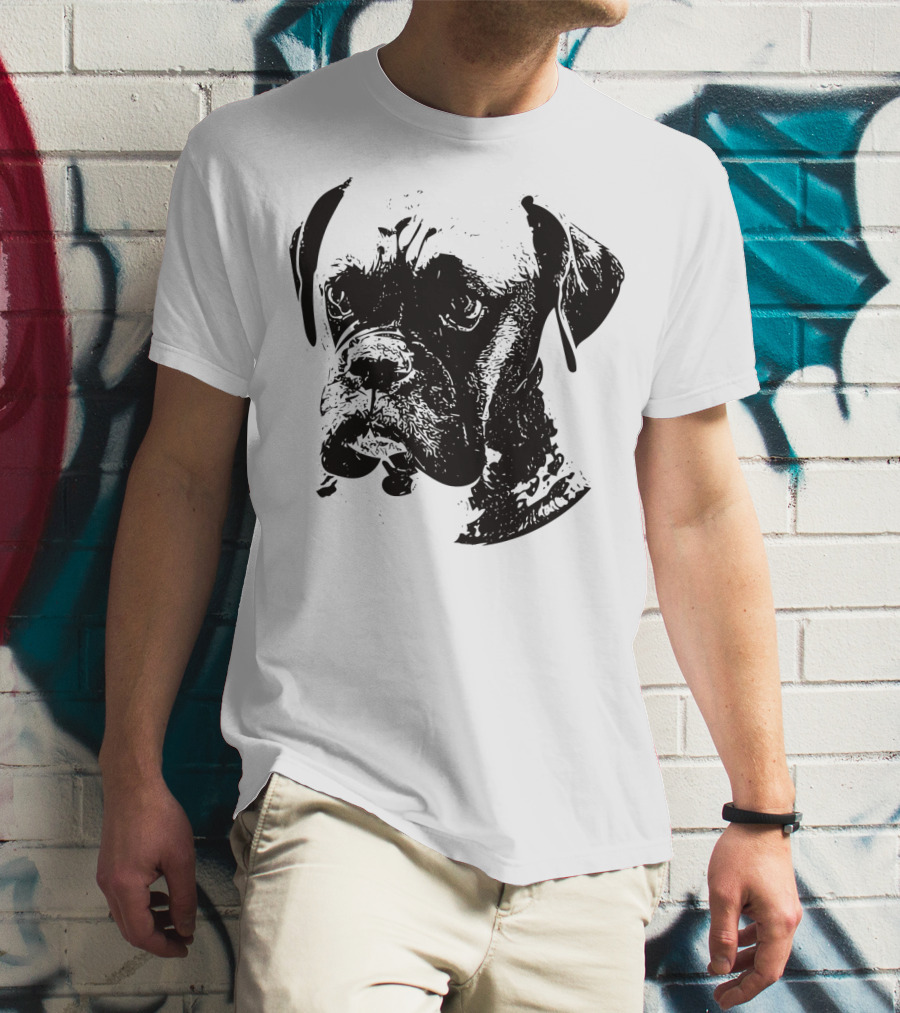 Boxer Dog Face Boxer Mom Or Dad T-Shirt