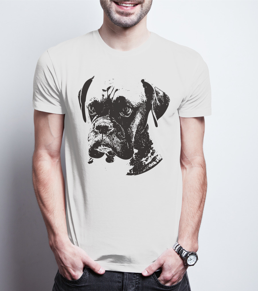 Boxer Dog Face Boxer Mom Or Dad T-Shirt