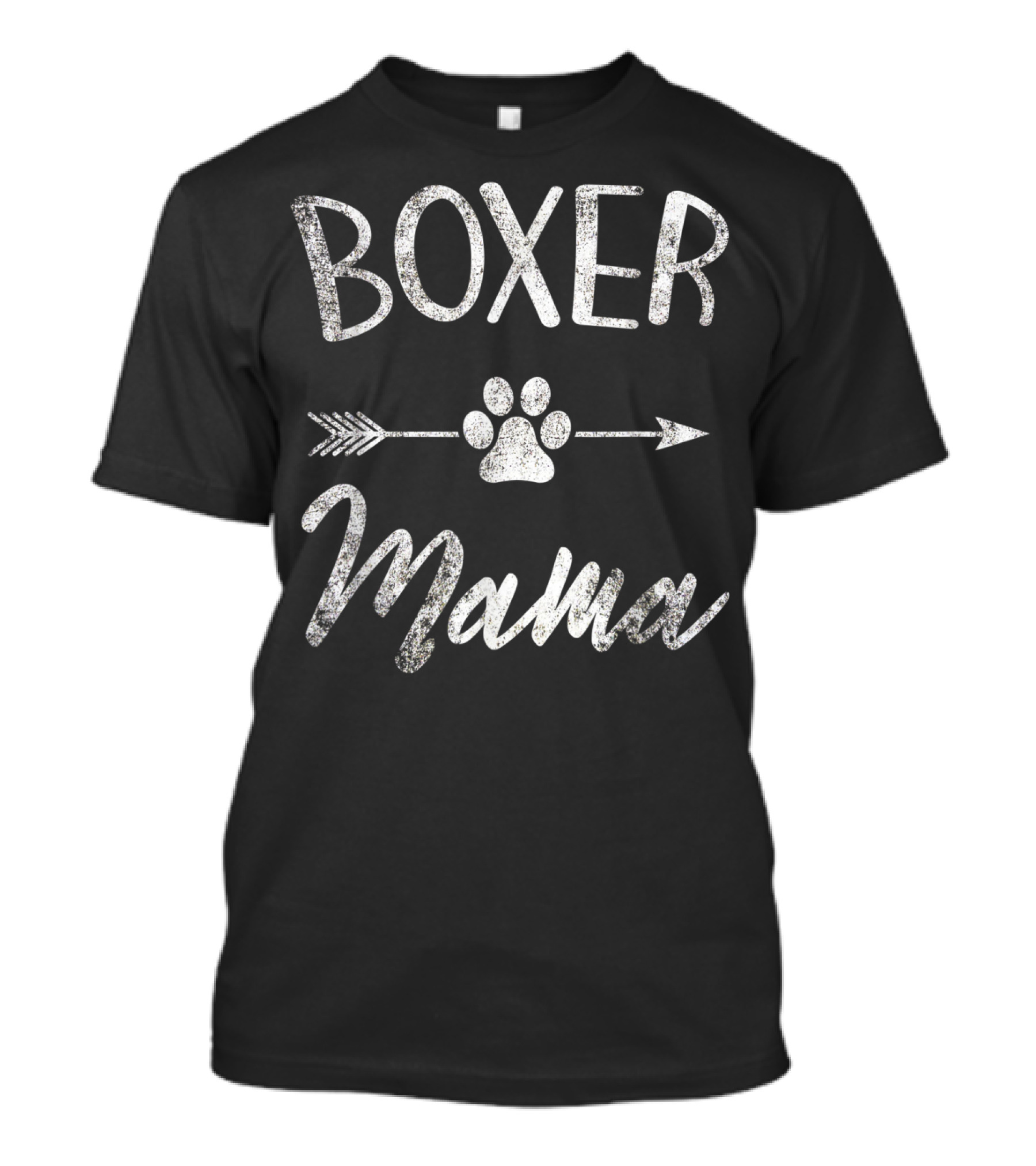 Boxer Mama Paw Print Arrow Dog Lover Owner T-Shirt
