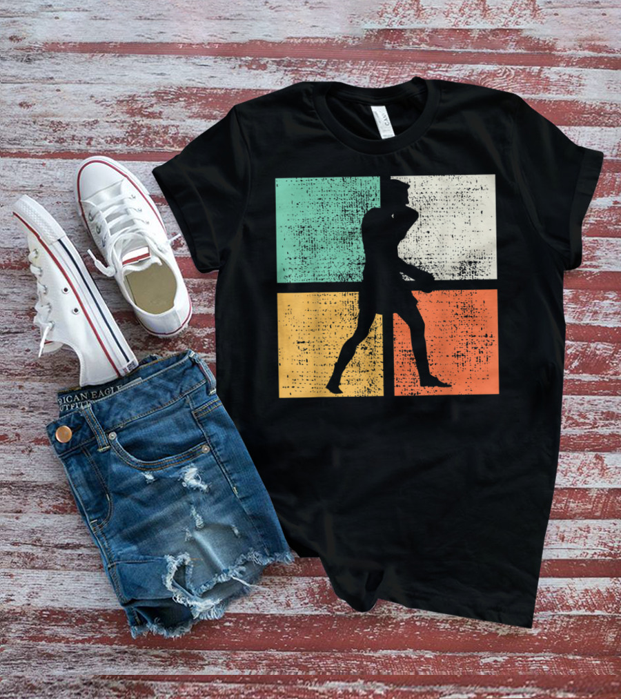 Boxing Boxer Vintage Box Club Silhouette Retro Blocks T-Shirt