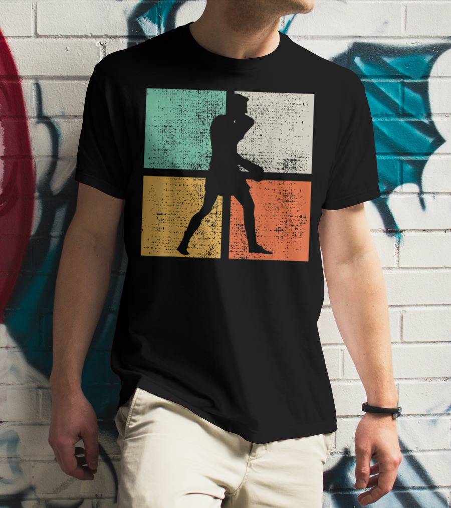 Boxing Boxer Vintage Box Club Silhouette Retro Blocks T-Shirt