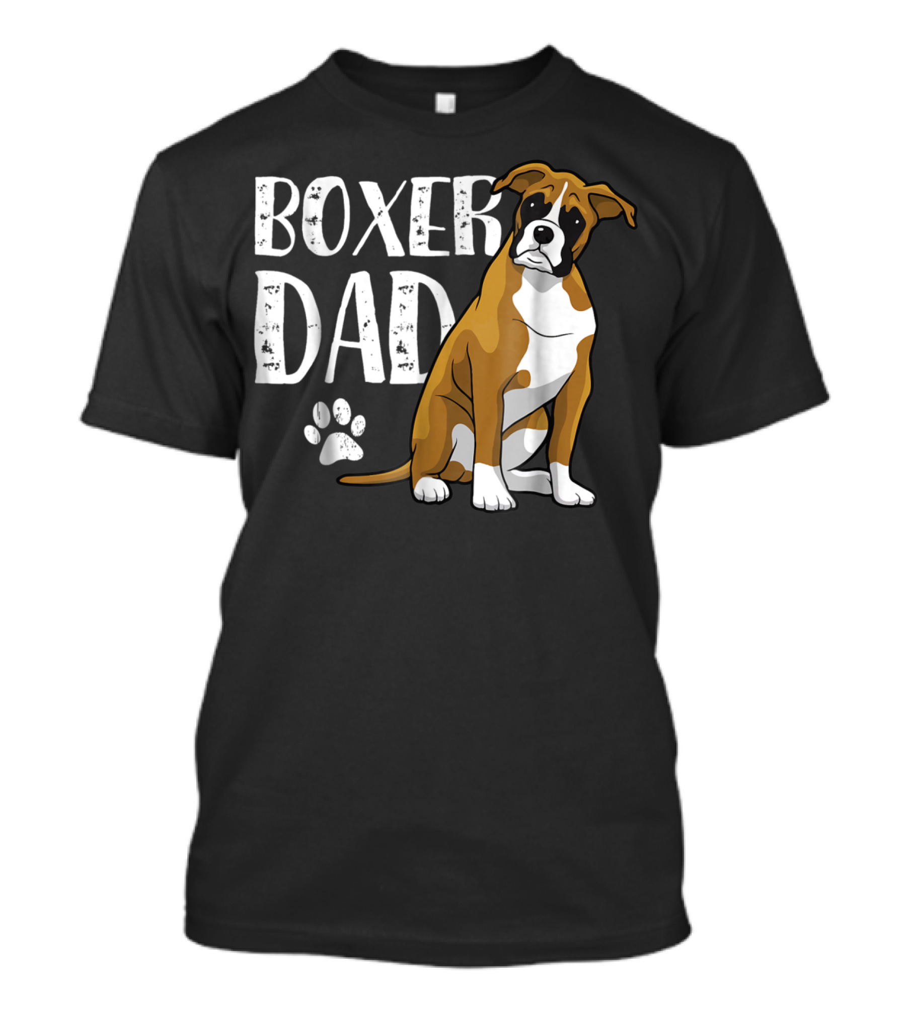 Boxer Dad Dog Paw T-Shirt