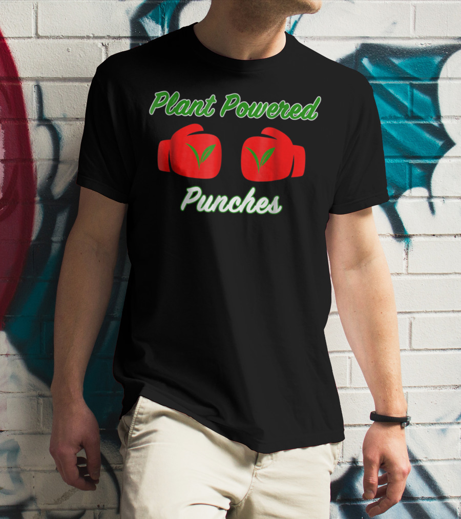 Plant Powered Punches Vegan Boxer Gloves T-Shirt