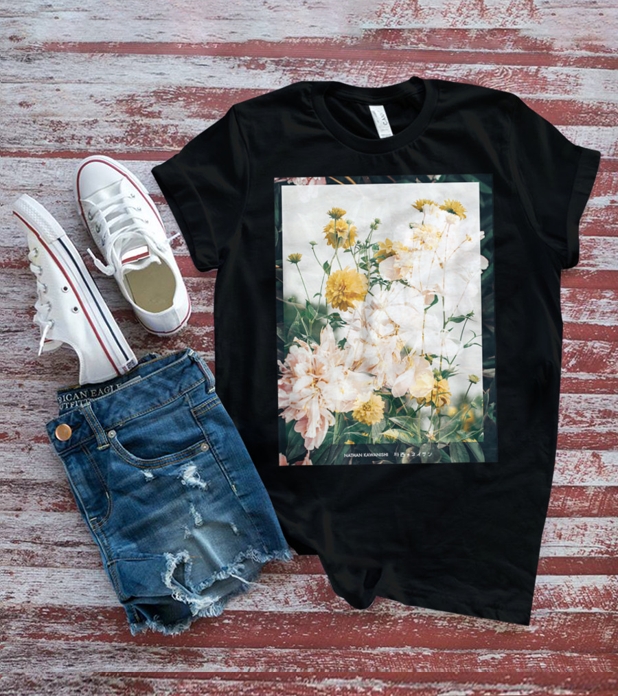 Aesthetic Floral Nathan Kawanishi Streetwear Fashion Grap T-Shirt