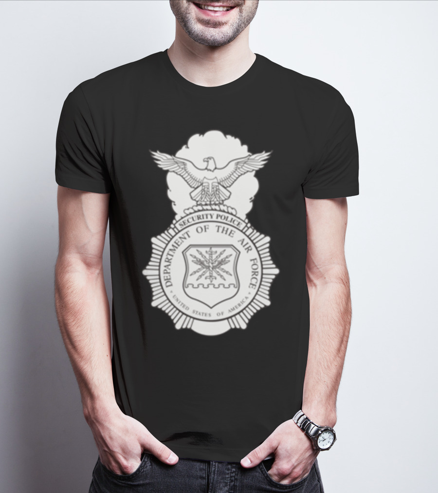 Security Police Department Of The Air Force United States Of America Badge T-Shirt