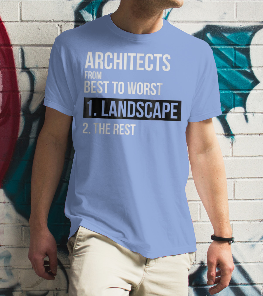 ARCHITECTS FROM BEST TO WORST 1. LANDSCAPE 2. THE REST T-Shirt