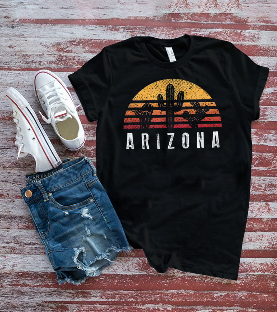 Arizona Sunset Cactus Desert Scene T-Shirt