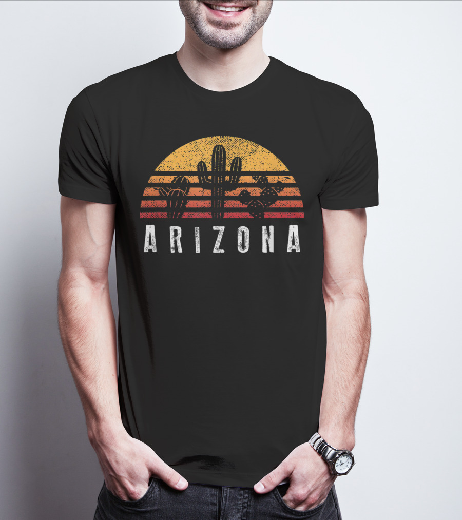 Arizona Sunset Cactus Desert Scene T-Shirt