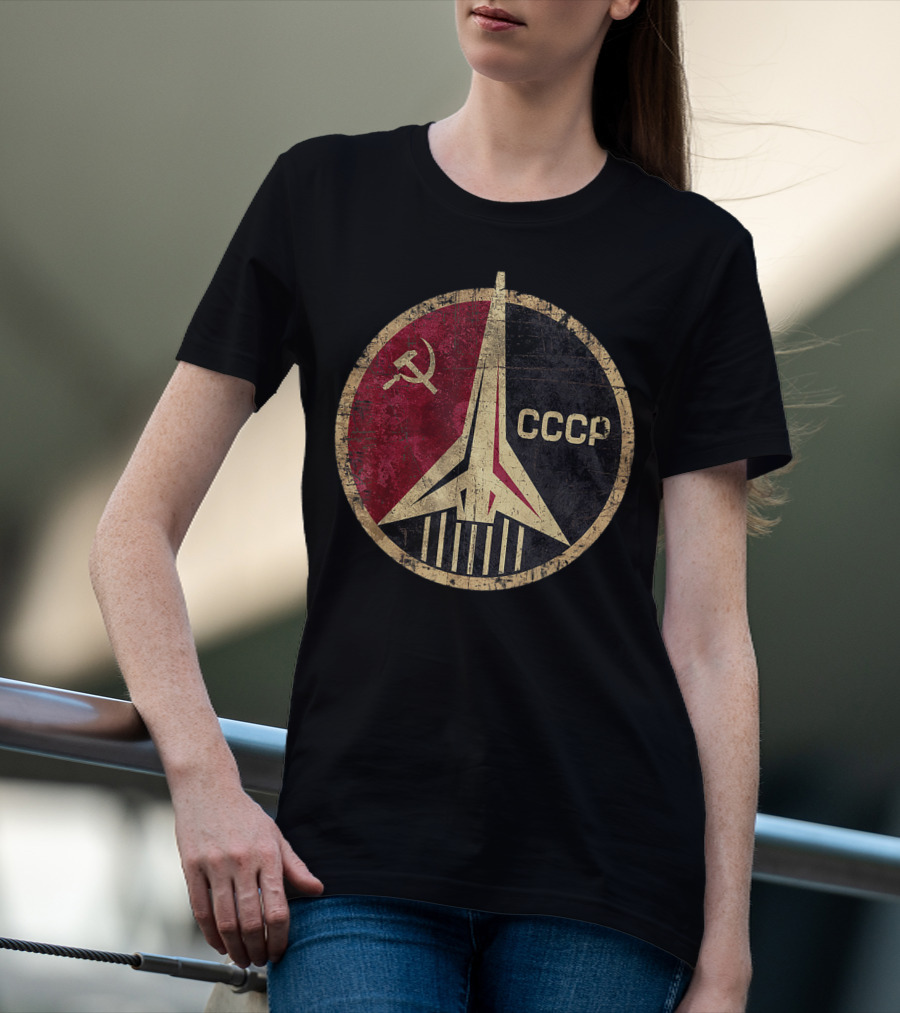 CCCP Original Russia Space Program Emblem With Hammer And Sickle T-Shirt