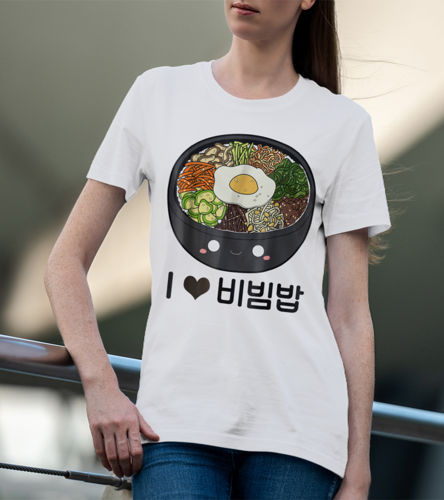 I Love Bibimbap Cute South Korean Food T-Shirt
