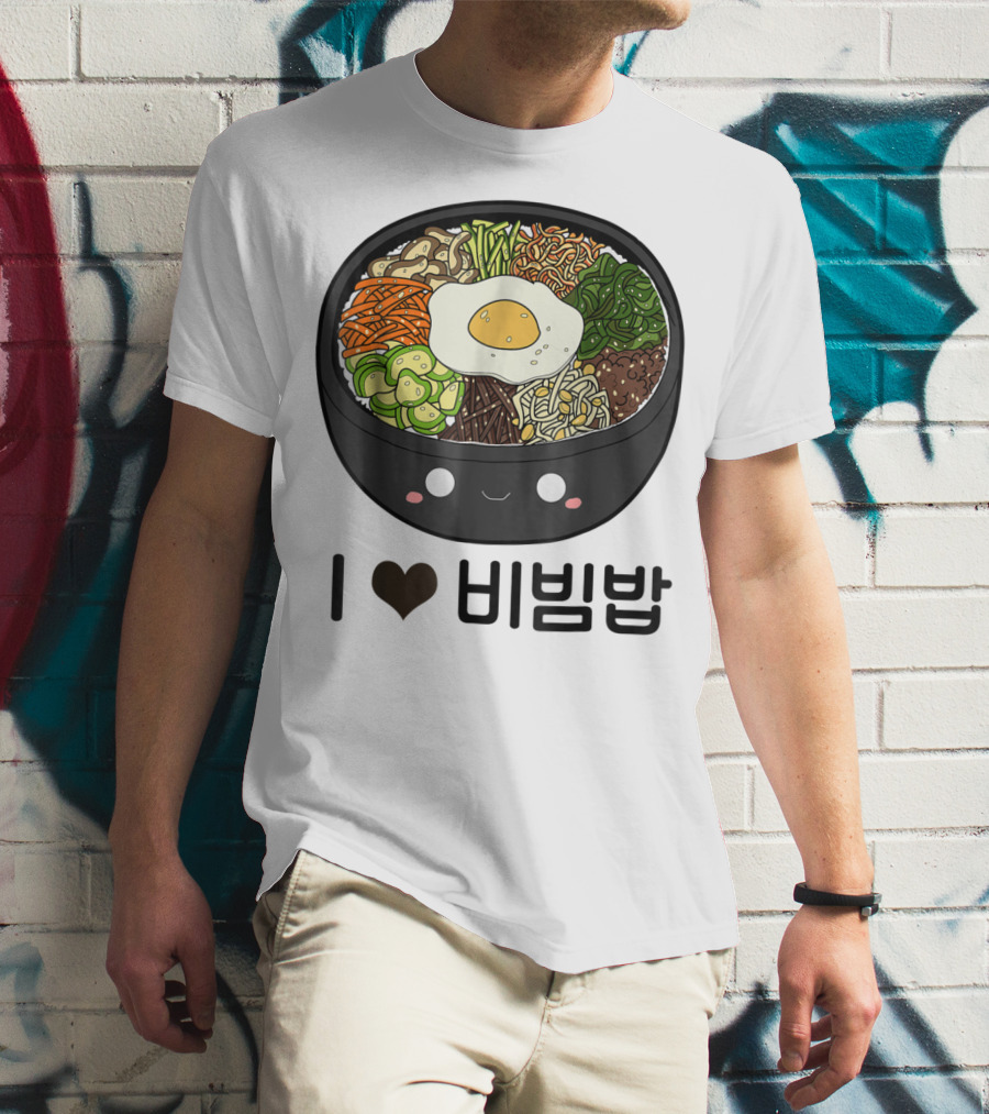 I Love Bibimbap Cute South Korean Food T-Shirt