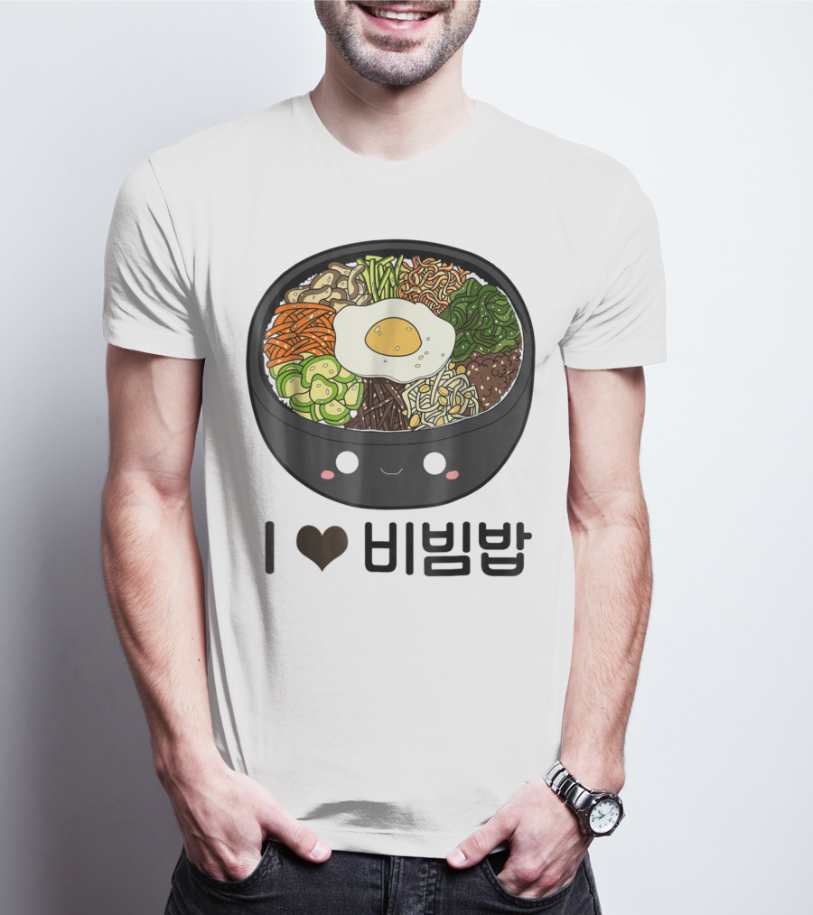 I Love Bibimbap Cute South Korean Food T-Shirt